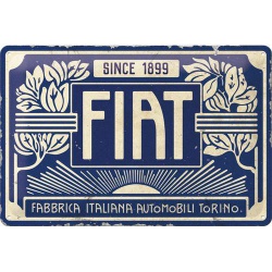  Metalowy Plakat 20 x 30cm Fiat Since 1899 Logo