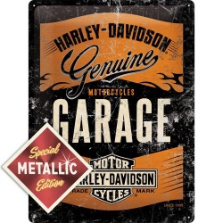  Metalowy Plakat 30 x 40cm Harley Davidson Garage Metaliczna