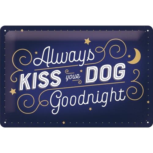 Metalowy Plakat 20 x 30cm Kiss Your Dog