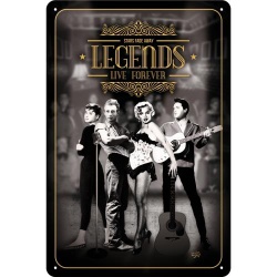  Metalowy Plakat 20 x 30cm Legends Live Forever