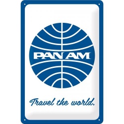  Metalowy Plakat 20 x 30cm Pan Am Logo