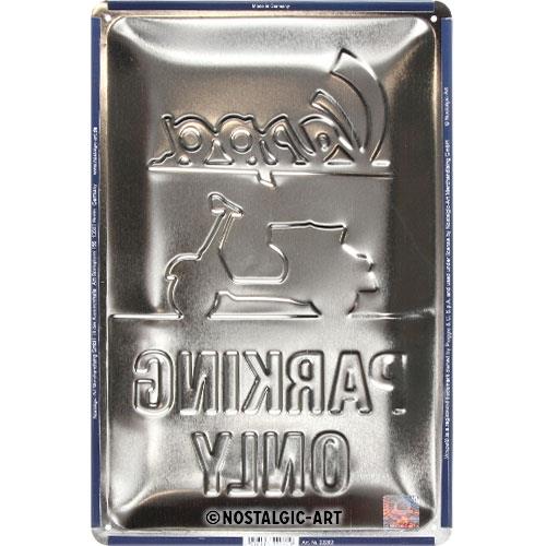 Metalowy Plakat 20 x 30cm Vespa Parking