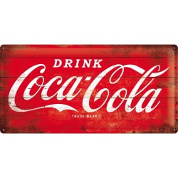  Metalowy Plakat 25 x 50cm Coca-Cola Logo