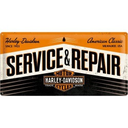 Metalowy Plakat 25 x 50cm Harley-Davidson Service