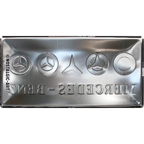 Metalowy Plakat 25 x 50cm Mercedes Logo Evolution