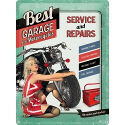  Metalowy Plakat 30 x 40cm Best Garage