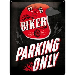  Metalowy Plakat 30 x 40cm Biker Parking