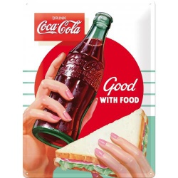  Metalowy Plakat 30 x 40cm Coca-Cola Good With Food