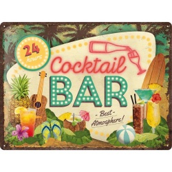  Metalowy Plakat 30 x 40cm Cocktail Bar