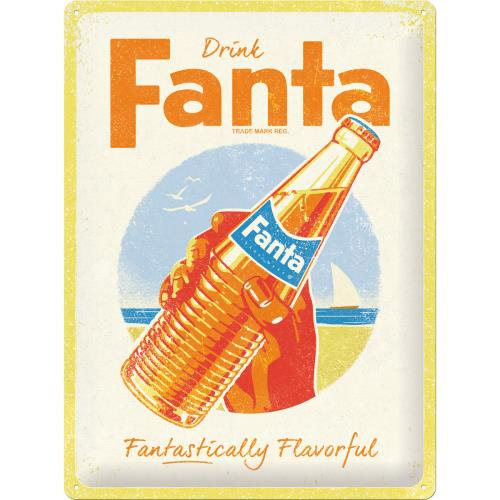 Metalowy Plakat 30 x 40cm Fanta Bottle Beach