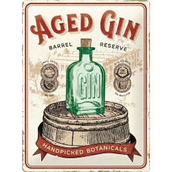  Metalowy Plakat 30 x 40cm Gin & Aged Gin Barrel