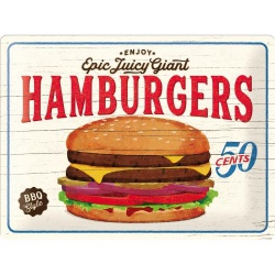  Metalowy Plakat 30 x 40cm Hamburgers