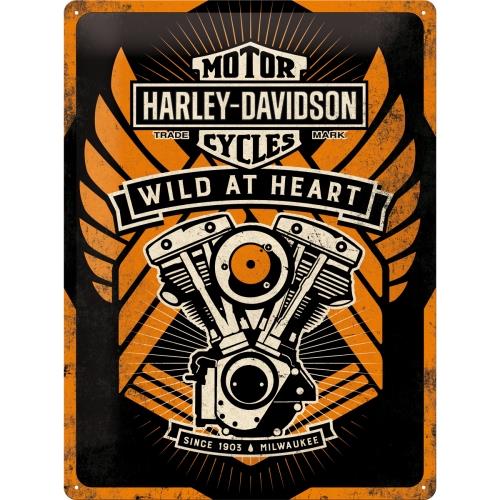 Metalowy Plakat 30 x 40cm Harley-Davidson Wild At Heart