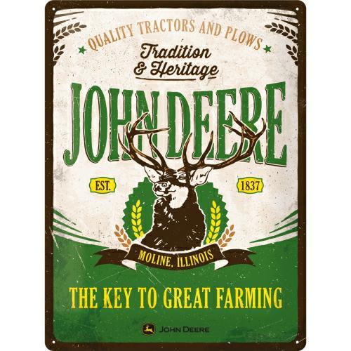 Metalowy Plakat 30 x 40cm John Deere Traditio