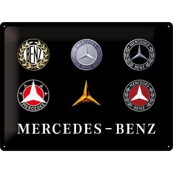  Metalowy Plakat 30 x 40cm Mercedes Benz Logo