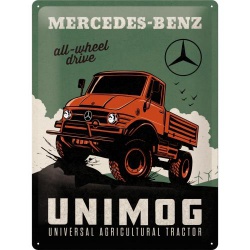  Metalowy Plakat 30 x 40cm Mercedes Benz Unimog
