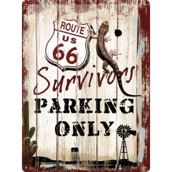  Metalowy Plakat 30 x 40cm Route 66 Parking