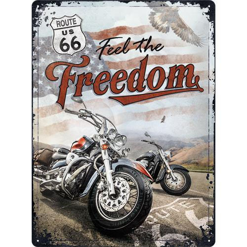 Metalowy Plakat 30 x 40cm Route 66 Freedom