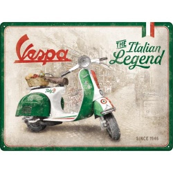  Metalowy Plakat 30 x 40cm Vespa Italian Legend