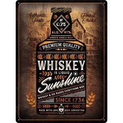  Metalowy Plakat 30 x 40cm Whiskey Sunshine
