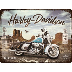  Metalowy Plakat 30x40cm Harley Davidson Route