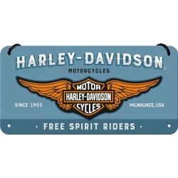  Metalowy Plakat Zawieszka 10 x 20cm Harley-Davidson Logo