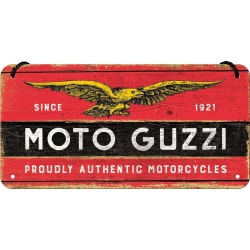  Metalowy Plakat Zawieszka 10 x 20cm Moto Guzzi