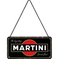  Metalowy Plakat Zawieszka 10 x 20cm Martini