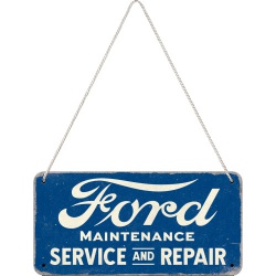  Metalowy Plakat Zawieszka 10 x 20cm Ford Service & Repair