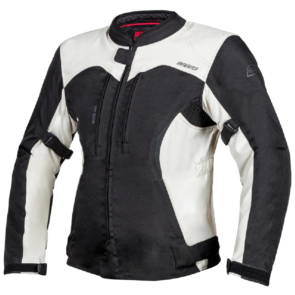 Motocyklowa Kurtka Tekstylna Ozone Delta IV Lady Black/Light Grey