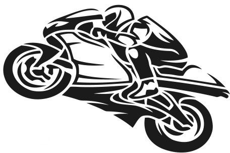 Naklejka motocyklowa ścigacz (1 sztuka).