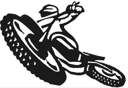 Naklejka motocyklowa enduro, cross (1 sztuka).