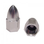 Nakrętki na wentyle pocisk srebrny