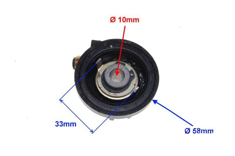 Napęd licznika do skuterów 2T / 4T na oś M12 prawa strona