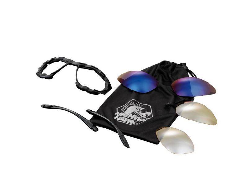 Okulary motocyklowe z wymiennymi szkłami