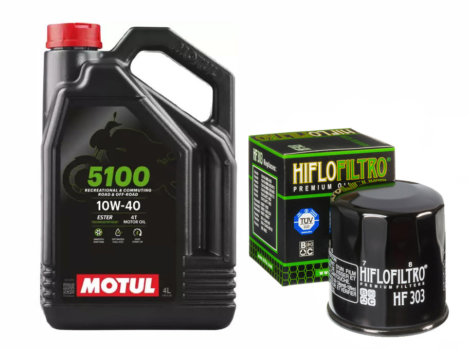 Olej Motul 5100 Ester 10W40 4l + Filtr HifloFiltro HF303 GRATIS!