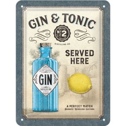  Plakat 15x20 Gin Tonic Served Here