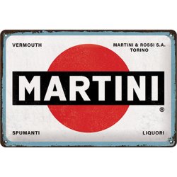  Plakat 20x30 Martini Logo White