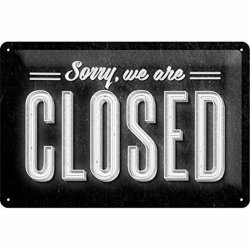  Plakat 20x30 Sorry, We Are Closed