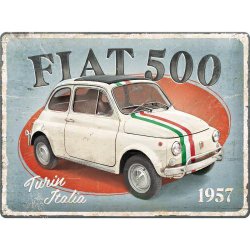 Plakat 30x40 Fiat 500 Turin Itali 