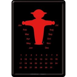  Plakat Kalendarz 14x10 Ampelmann rot