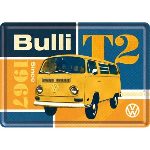 Pocztówka metalowa 14 x 10 cm VW Bulli T2