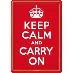  Pocztówka metalowa 14 x 10 cm Keep Calm and Carry On