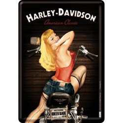  Pocztówka metalowa 14 x 10 cm Harley-Davidson