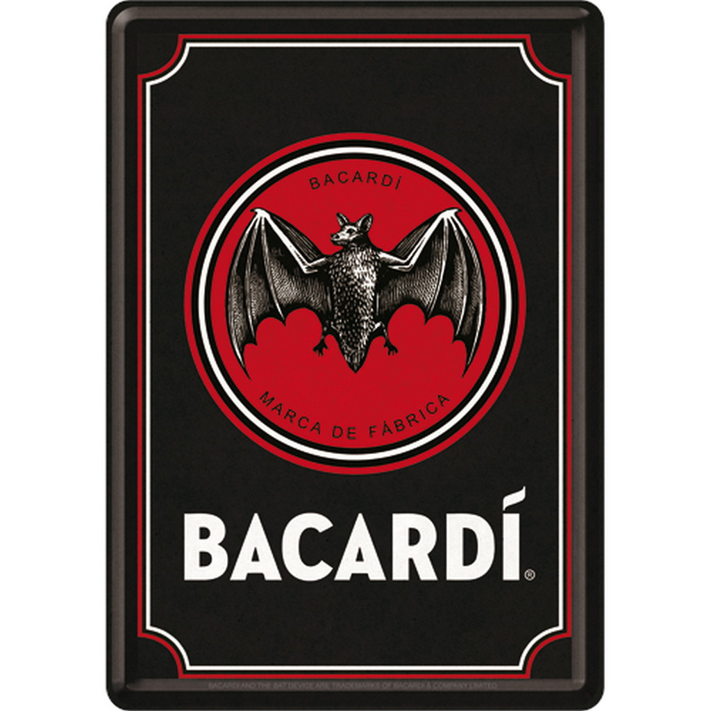 Pocztówka metalowa 14 x 10 cm Bacardi Logo