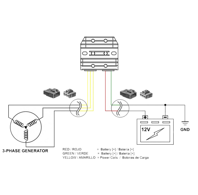 Regulator napięcia MOSFET 50A / 4 wtyczki - uniwersalny