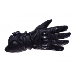  Rękawice kevlar czarne z protektorami długie