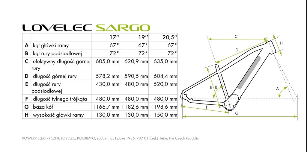 Rower elektryczny Lovelec Sargo Grey 250W/750 95Nm 20Ah
