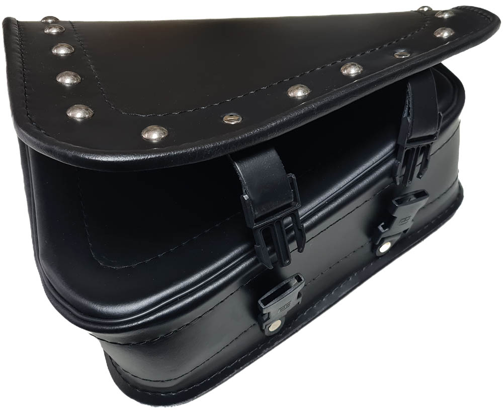 Sakwa boczna skórzana trójkątna gładka