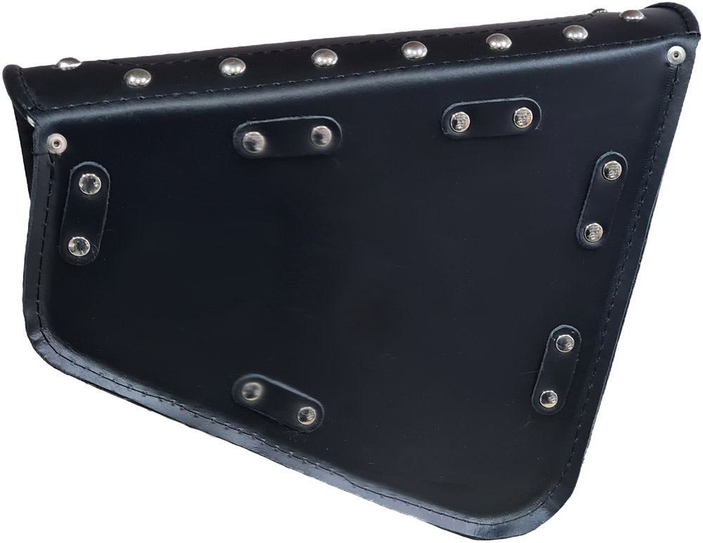 Sakwa boczna skórzana trójkątna gładka